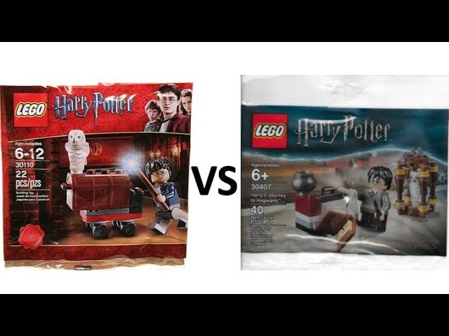 LEGO Comparison Harry Potter Trolley 30110 & Harry's Journey to Hogwarts 30407