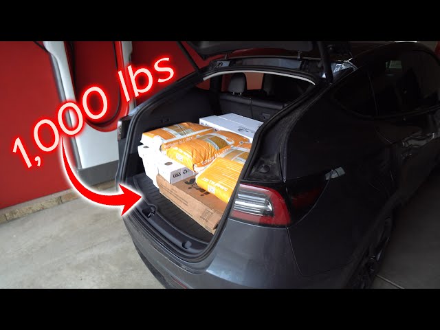 Tesla Model Y 1,000 lbs Cargo Stress Test!
