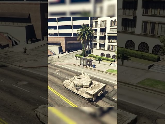 Glass Is The Perfect Defense Against A Tank #gta5 #gtav #gtaonline