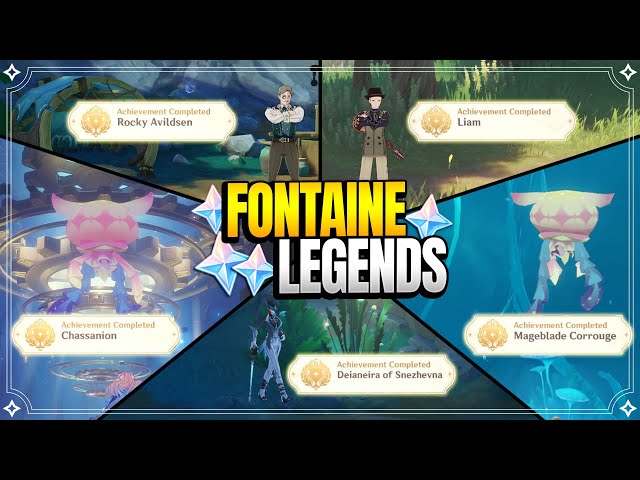 5 New Fontaine Local Legend Locations | 5 Achievemetns | World Quests & Puzzles |【Genshin Impact】
