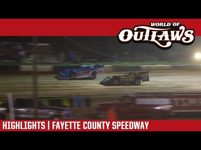 World of Outlaws Craftsman Late Models Fayette County Speedway July 26, 2017 | HIGHLIGHTS