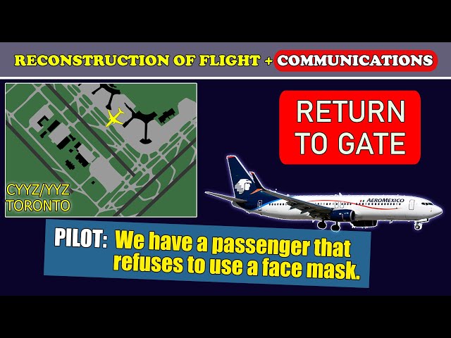 Passenger REFUSED to USE a face MASK | An AeroMexico Boeing 737-800 | Toronto international airport