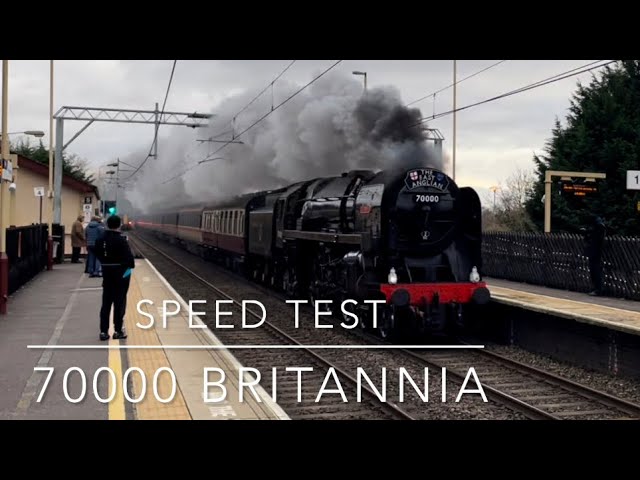 70000 Britannia TEST RUNS. A standing start & FAST PASSES 26/1/23
