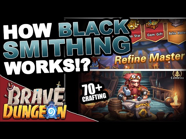 70+ Crafting! How to Blacksmith - Brave Dungeon: Roguelite IDLE RPG