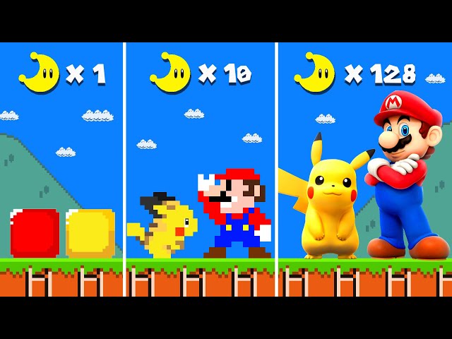 Mario vs Pikachu. but Moons = More REALISTIC... | Game Animation