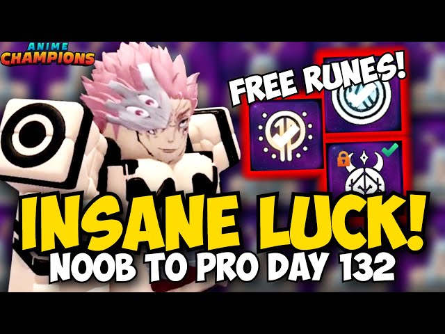 Getting INSANE LUCK & Free Cosmic Runes! | Anime Champions Noob to Pro Day 132