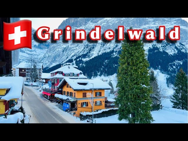 Grindelwald - A Magical Swiss Village ! Winter Wonderland ! Driving In Switzerland