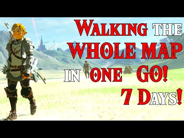 Walking the WHOLE MAP in ONE GO! 7 Days! ASMR! RAW Video File in Zelda Breath of the Wild