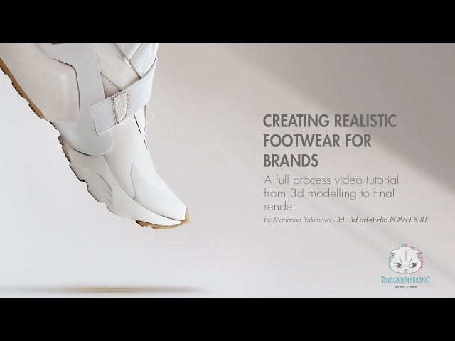 Creating realistic 3d model of footwear for brands