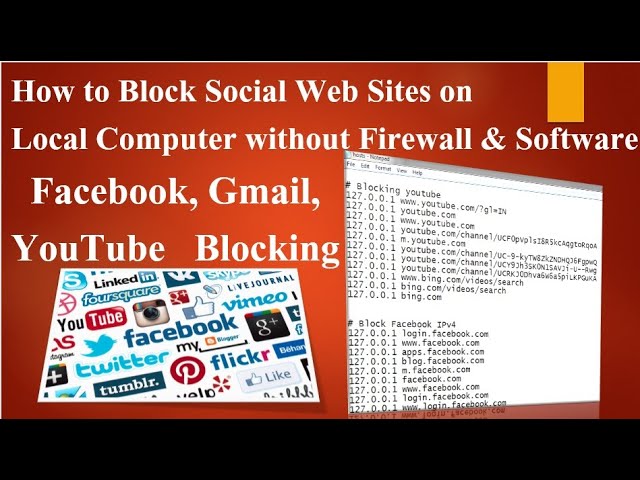How to Block Social Web Sites, without Firewall & Software, Facebook, Gmail, YouTube Blocking ?