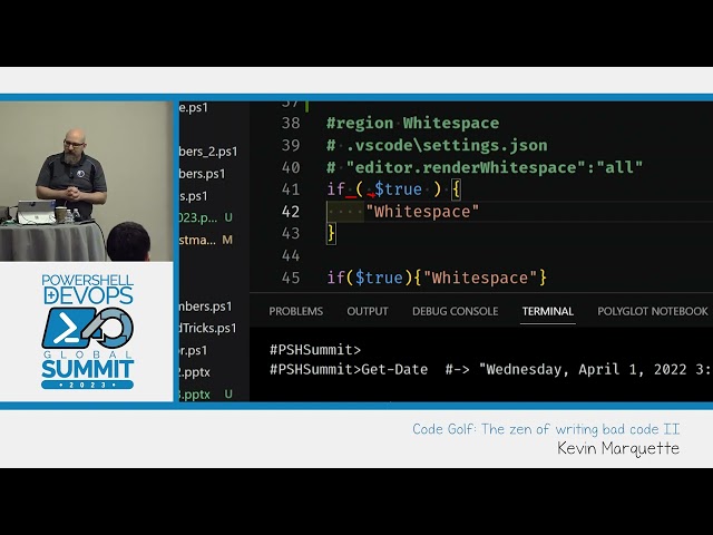 PowerShell Summit 2023: Code Golf: The zen of writing bad code II by Kevin Marquette