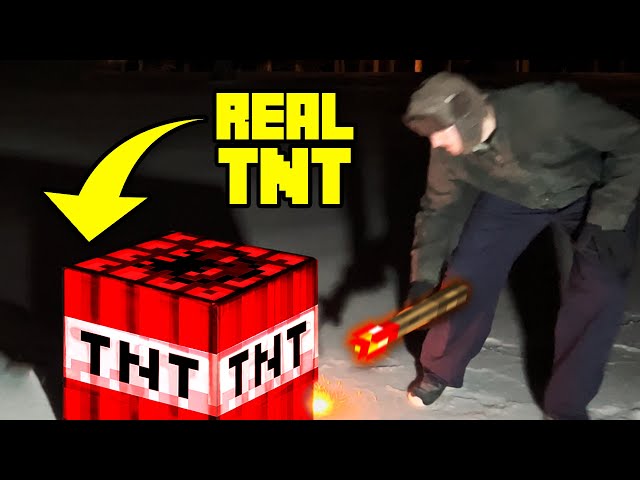 We Built a REAL LIFE Minecraft TNT Block (explosive ending)
