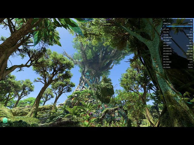 Avatar: Frontiers of Pandora, Kinglor forest day (FSR3 Frame gen) - 7900 XTX, 5950x, 1440p, 140fps