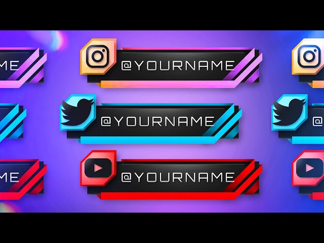 Free Social Media Pop Up / Twitch Panel Template