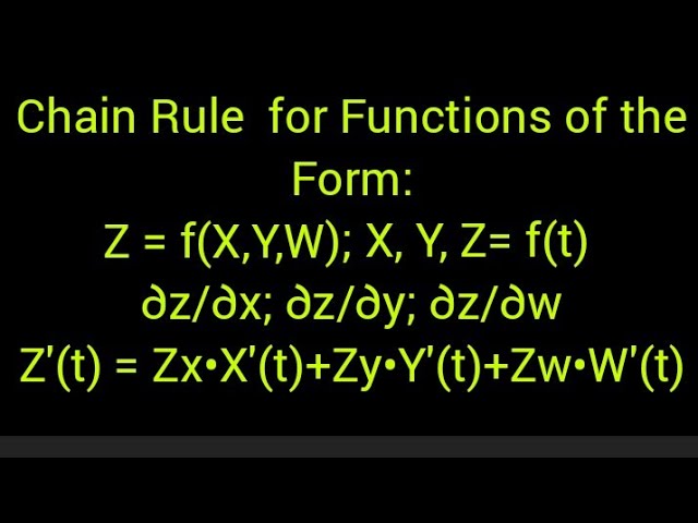 Chain Rule for Multi-Variable Function