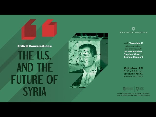 Critical Conversations: The U.S. and the Future of Syria
