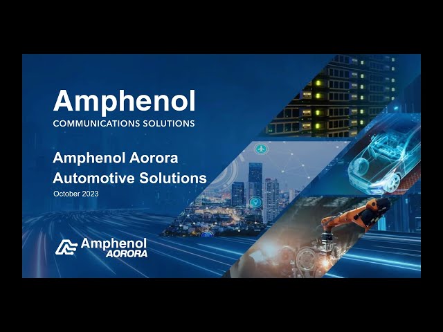 Automotive Solutions | Amphenol Webinar