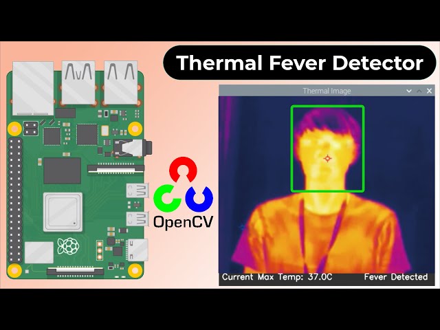 DIY Thermal Fever Detector with MLX90640 & OpenCV on Raspberry Pi