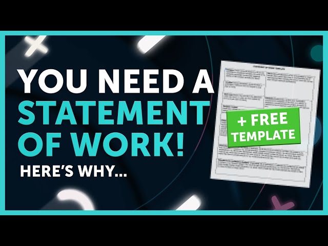 How to Write a Statement of Work | Design and Animation