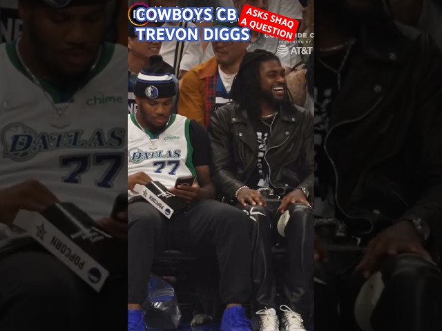 TREVON DIGGS ✭ #COWBOYS CB ASKS SHAQ A QUESTION 🤔 With Micah & Osa At #NBA Playoff Game 👀 #NFL