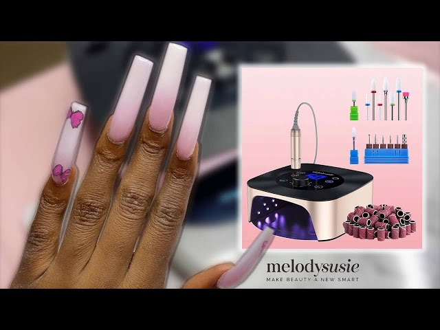 DIY press on acrylic nails at home! | Melodysusie unboxing