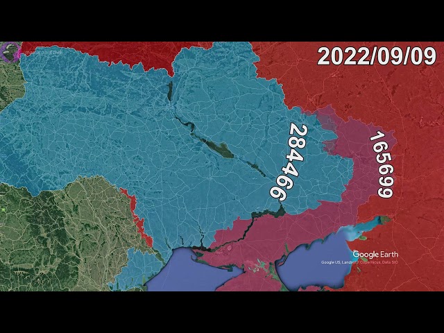 Russian Invasion of Ukraine: Every Day to 2023 using Google Earth