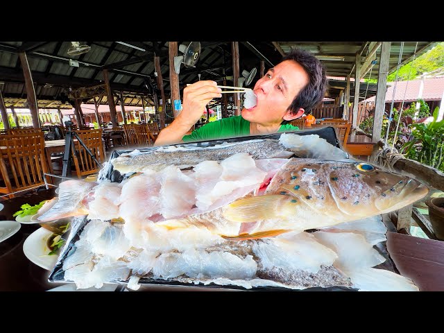 Thailands Freshest Seafood!! 🐠 CORAL GROUPER Cooked in 3 Dishes - Island Thai Food!!