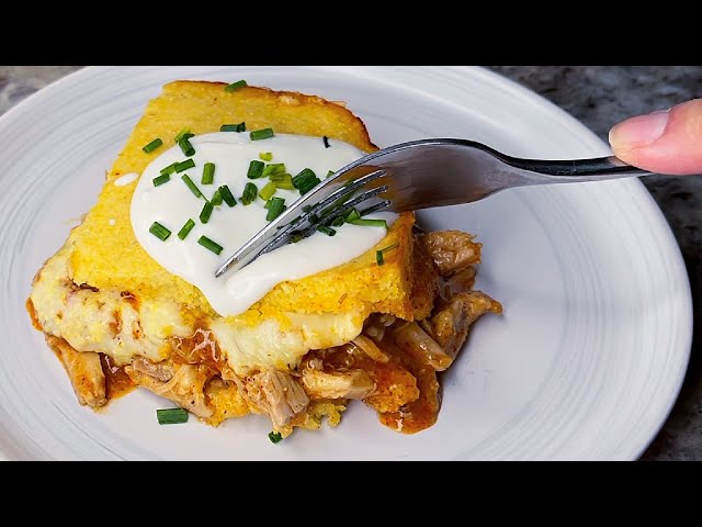 TAMALE PIE | Chicken Enchilada Cornbread Casserole | Simply Mamá Cooks