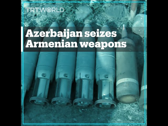 Azerbaijani army seizes Armenian vehicles, ammunition and weapons