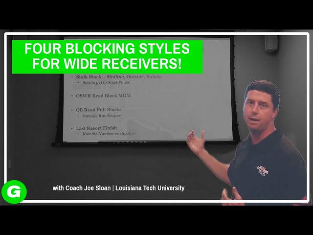 Four Different Types of Wide Receiver Perimeter Blocking | Glazier Clinics