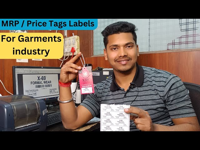 Branded Clothing Labels Price Tags And MRP Labels Tags For  Garments industry |