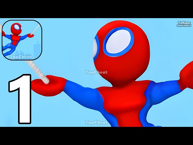 Swing Master: Web Hero Games - Gameplay Walkthrough Part 1 Spider Web Hero (iOS, Android Gameplay)