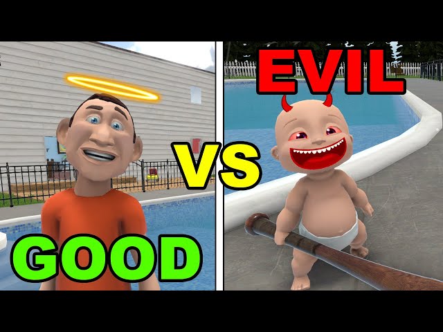 GOOD DADDY VS EVIL BABY ROLEPLAY!!! (Who's Your Daddy)