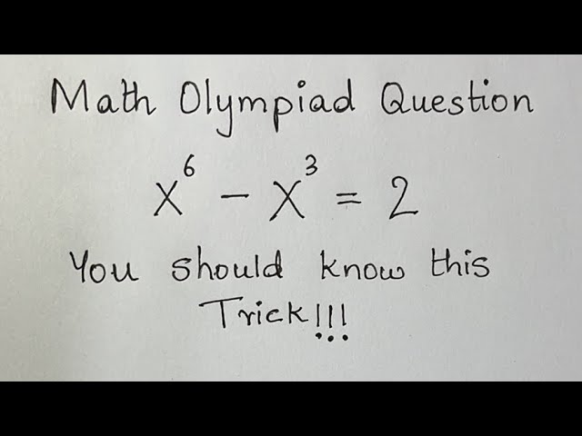 Math Olympiad Question | 6th degree Polynomial Equation | You should know this Trick!!