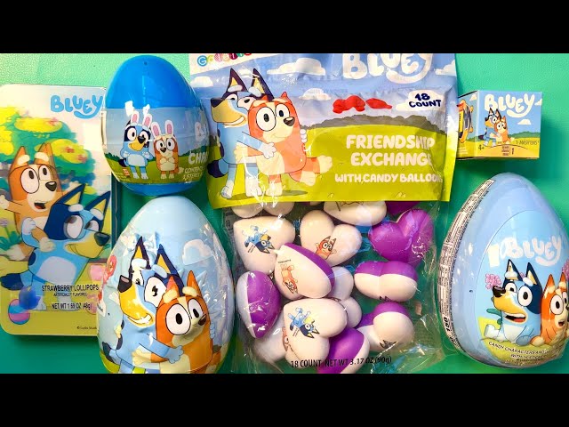 Asmr unboxing Bluey Easter Eggs