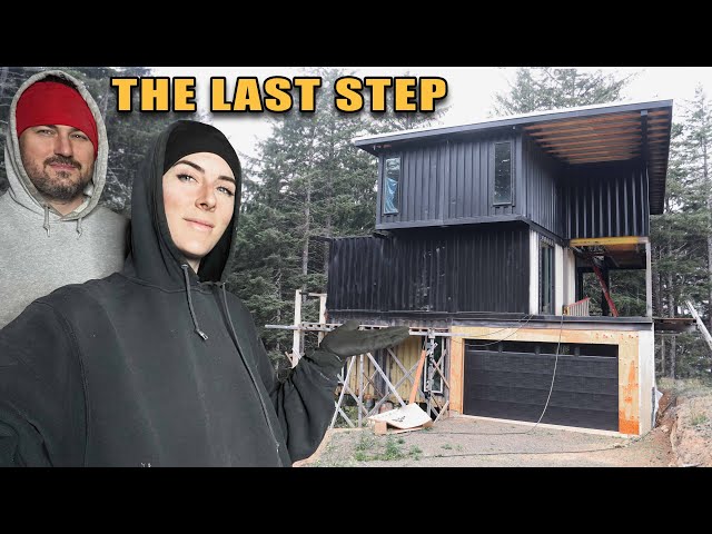 THEY FINALLY DID IT! Couple Builds Modern Off Grid Container House BY THEMSELVES #diyproject #weld