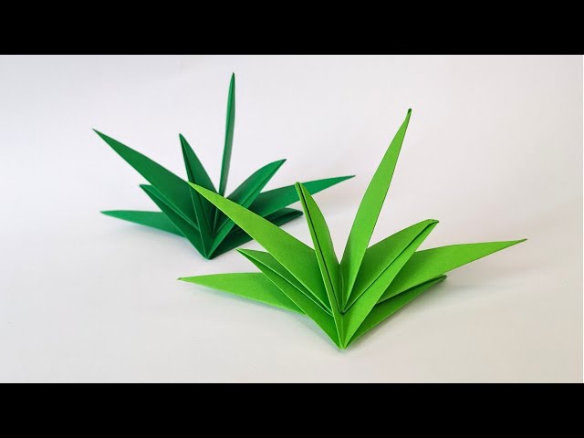 Origami GRASS tutorial | How to make a paper grass