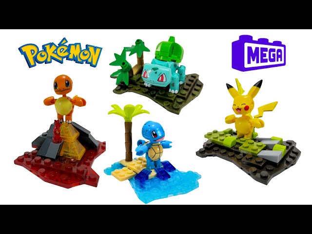 MEGA Pokemon Pikachu, Bulbasaur, Squirtle and Charmander - LEGO Pokemon Speed build