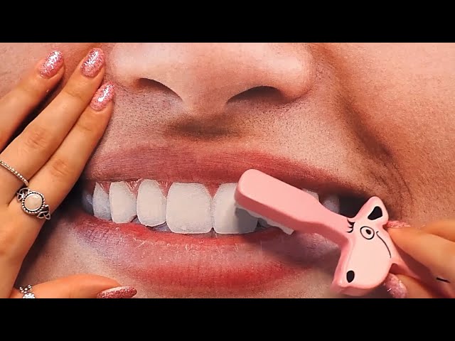 [ASMR] Wooden Teeth Cleaning
