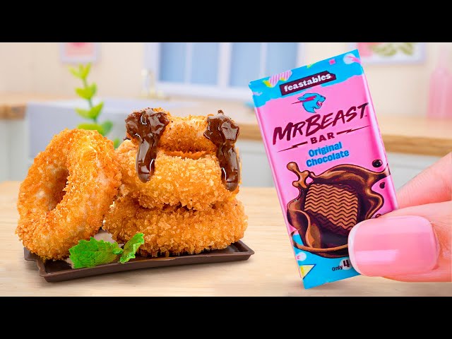 Sweet Miniature Donut Chocolate Recipe Using MrBeast Chocolate - Mini Feastables Cake Decorating
