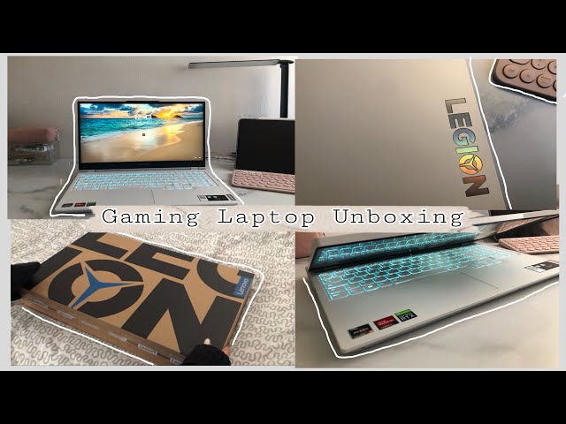📦 Unboxing my first Gaming Laptop ! 💻 / Lenovo Legion 5 stingray 🤍 /  a e s t h e t i c 💧
