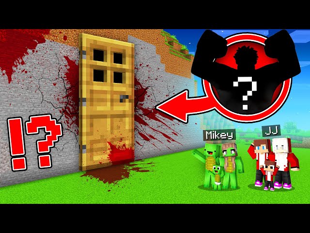 Mikey and JJ Found SCARY BIG DOOR IN THE ROCK in Minecraft Maizen!