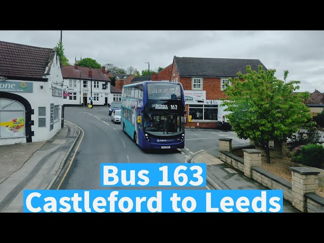Roadworks | Yorkshire Countryside by Bus 163 from Castleford  to Leeds | May 2024