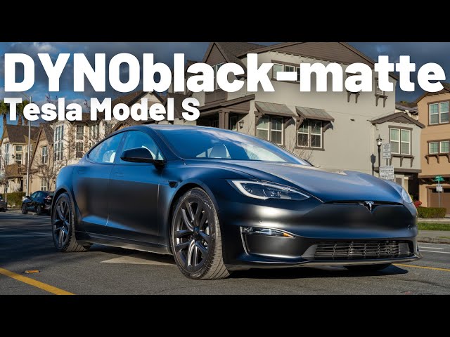 Tesla Model S: Complete Black Out Transformation With STEK DYNOblack-matte Paint Protection Film