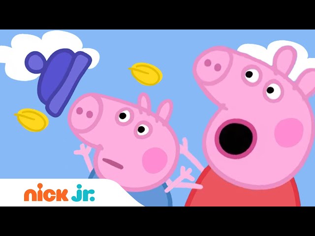 Peppa Pig & George Pig Chase His Winter Hat! | Nick Jr.