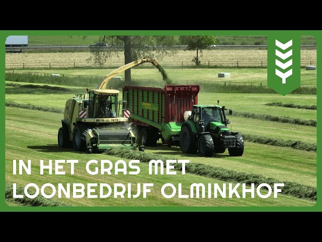 Gras hakselen met Loon & Grondverzetbedrijf Olminkhof Neede