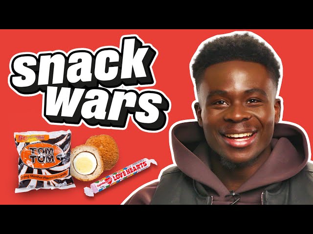 Arsenal Star Bukayo Saka Rates British And Nigerian Food | Snack Wars