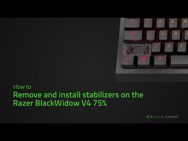 How to remove and install stabilizers on the Razer BlackWidow V4 75%