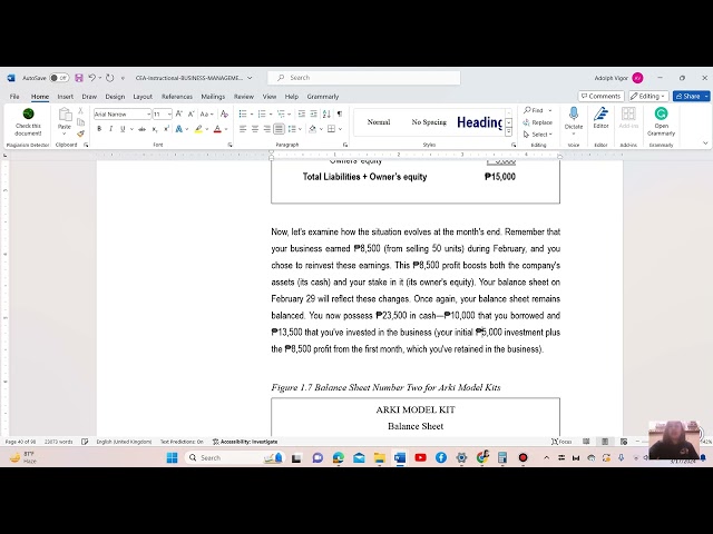 PART 2 ROLE OF ACCOUNTING IN BUSINESS BALANCE SHEET STATEMENT OF CASHFLOW AND ACCRUAL ACCOUNTING