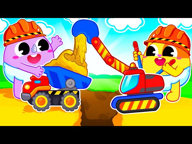 🚧Little Construction Trucks for Kids | Funny Songs For Baby & Nursery Rhymes by Toddler Zoo